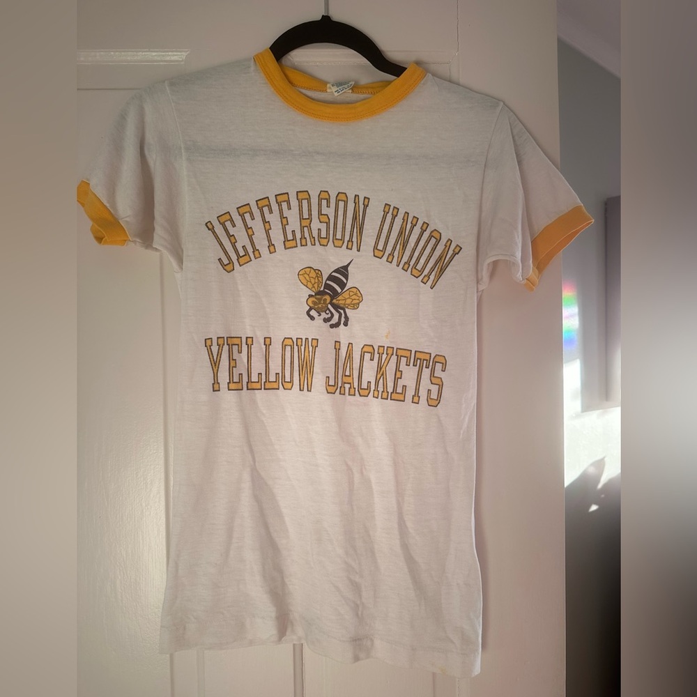Champion White and Yellow T-Shirt